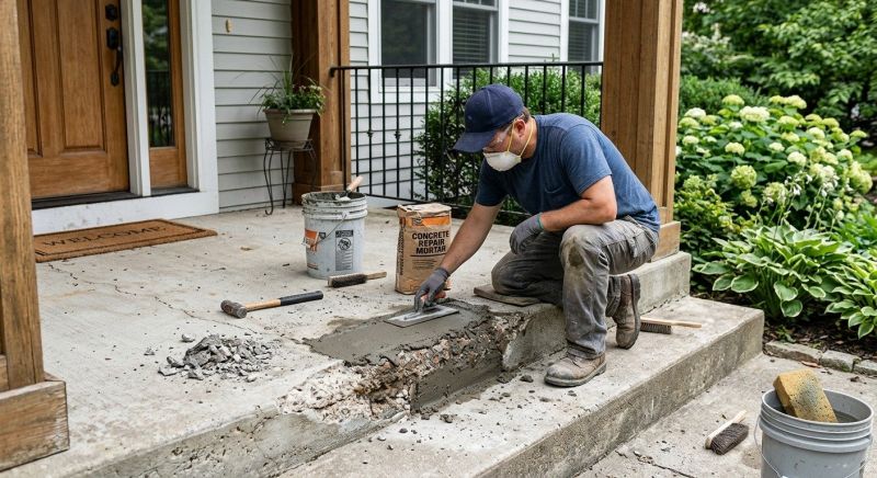 Patio Concrete Repair in Des Moines, IA
